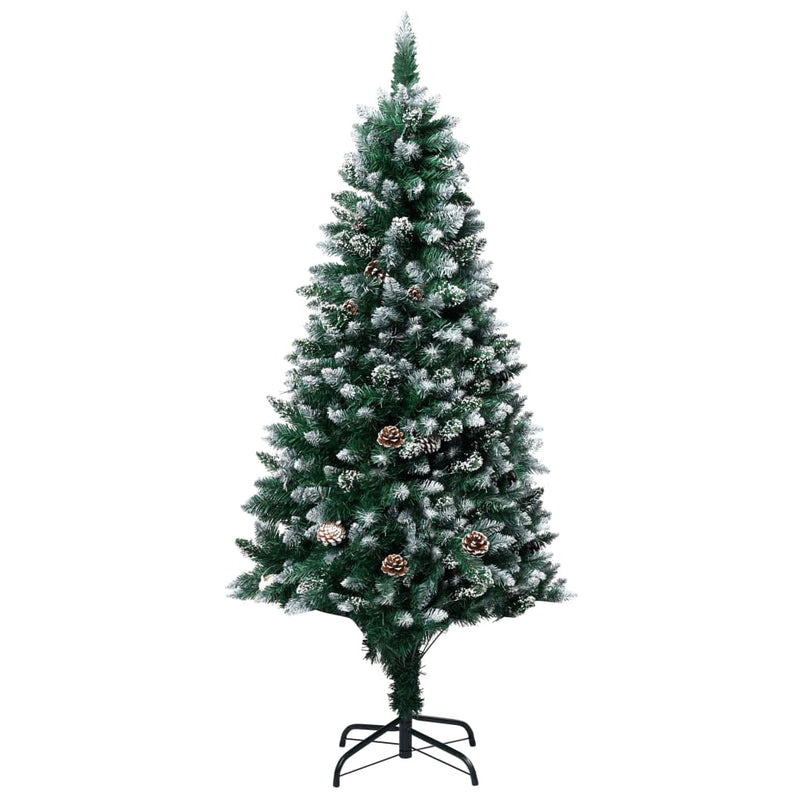 vidaXL Artificial Christmas Tree with Pine Cones and White Snow 240 cm