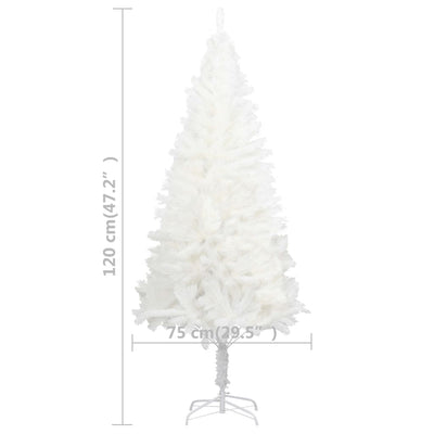vidaXL Artificial Christmas Tree Lifelike Needles White 120 cm