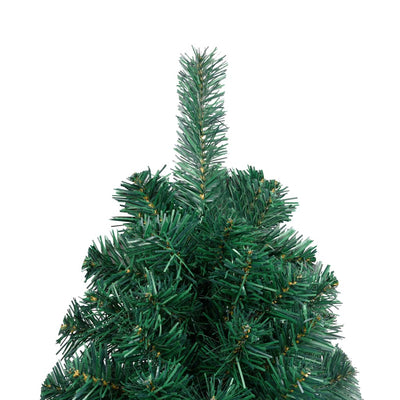 vidaXL Artificial Half Christmas Tree with Stand Green 150 cm PVC