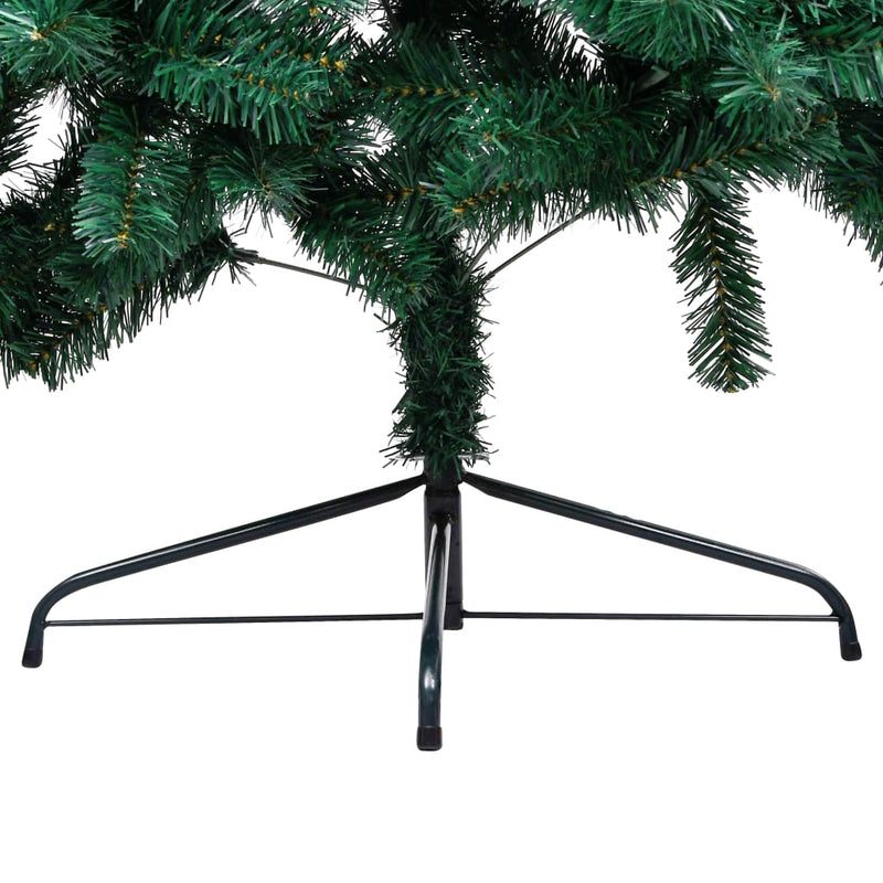 vidaXL Artificial Half Christmas Tree with Stand Green 150 cm PVC