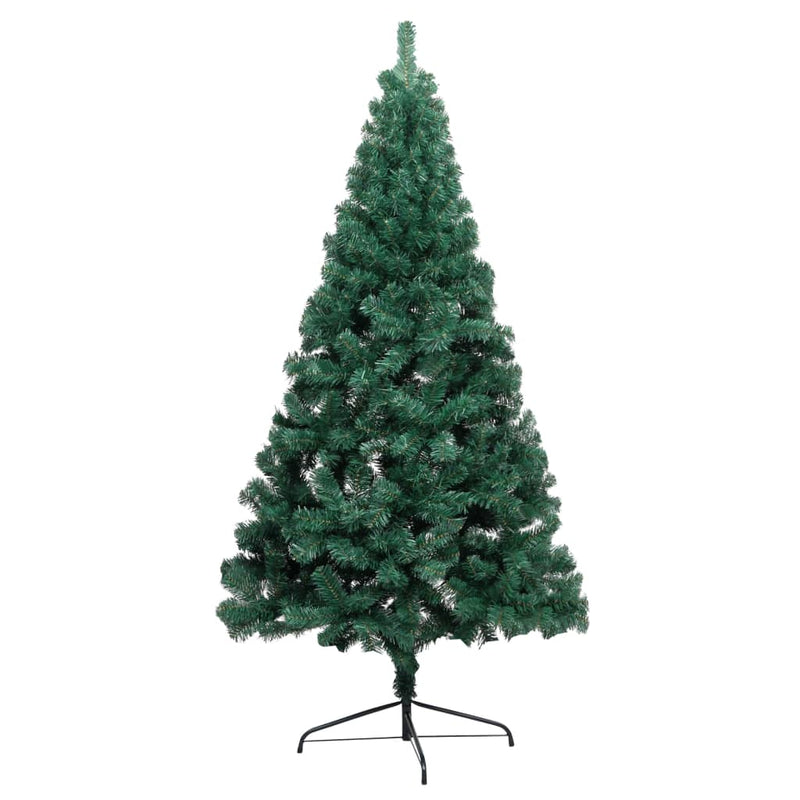 vidaXL Artificial Half Christmas Tree with Stand Green 150 cm PVC