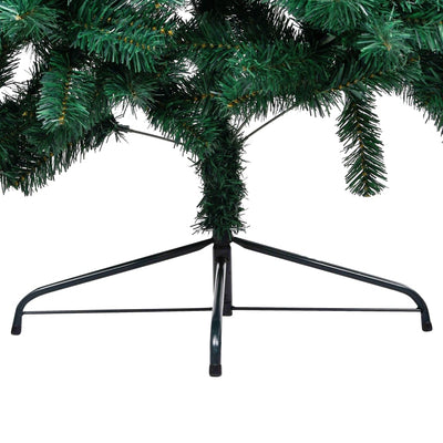 vidaXL Artificial Half Christmas Tree with Stand Green 150 cm PVC