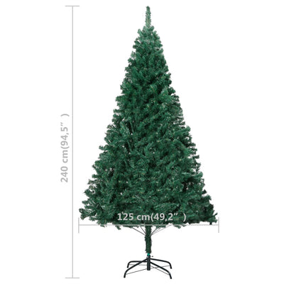 vidaXL Artificial Christmas Tree with Thick Branches Green 180 cm PVC