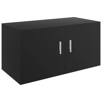 vidaXL Wall Mounted Cabinet Black 80x39x40 cm Engineered Wood