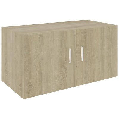 vidaXL Wall Mounted Cabinet Black 80x39x40 cm Engineered Wood