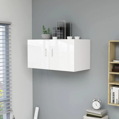 vidaXL Wall Mounted Cabinet Black 80x39x40 cm Engineered Wood