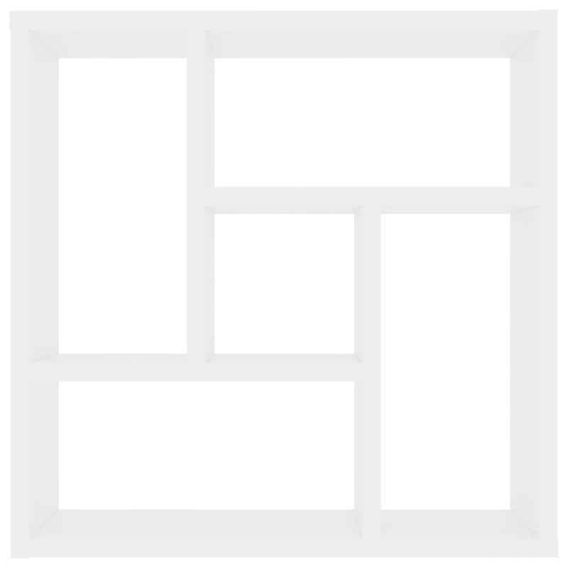 vidaXL Wall Shelf White 45.1x16x45.1 cm Engineered Wood