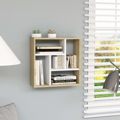 vidaXL Wall Shelf Sonoma Oak 45.1x16x45.1 cm Engineered Wood