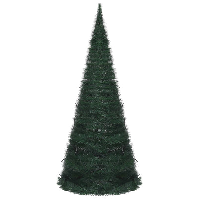 vidaXL Pop-up String Artificial Pre-lit Christmas Tree Green 210 cm