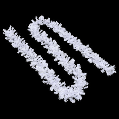 vidaXL Christmas Garland with LED Lights White 5 m PVC