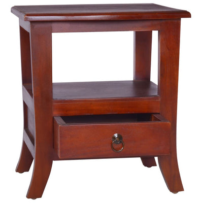 vidaXL Bedside Cabinet Solid Mahogany Wood