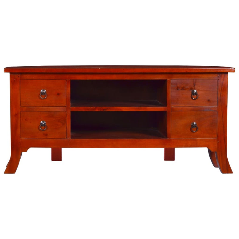 vidaXL TV Cabinet Classical Brown 100x40x45 cm Solid Mahogany Wood
