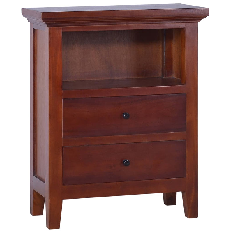 vidaXL Side Cabinet Classical Brown 60x30x75 cm Solid Mahogany Wood