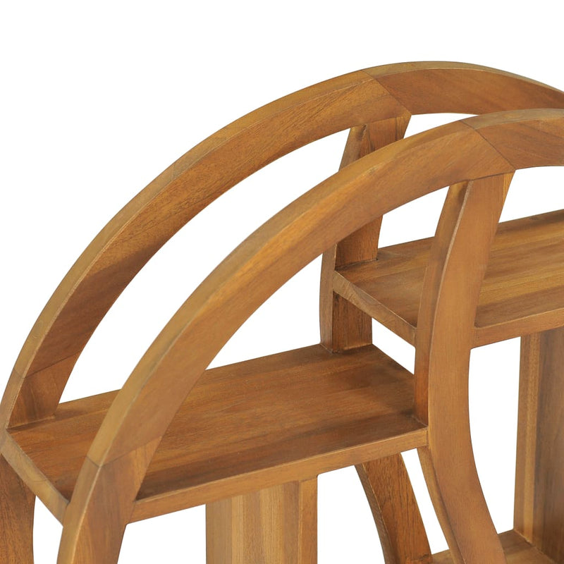 vidaXL Yin Yang Wall Shelf 80x17.5x80 cm Solid Wood Teak
