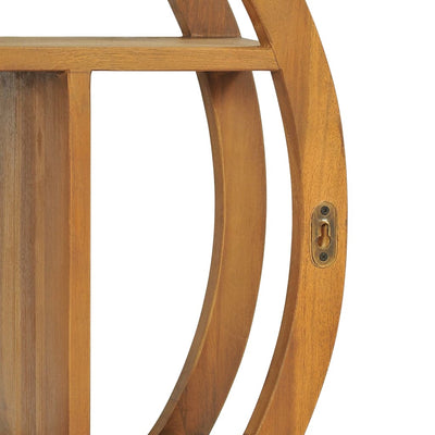 vidaXL Yin Yang Wall Shelf 80x17.5x80 cm Solid Wood Teak