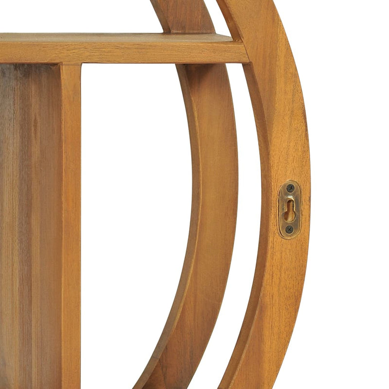 vidaXL Yin Yang Wall Shelf 80x17.5x80 cm Solid Wood Teak