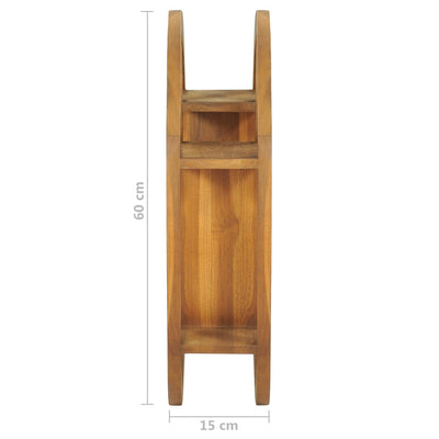 vidaXL Yin Yang Wall Shelf 80x17.5x80 cm Solid Wood Teak