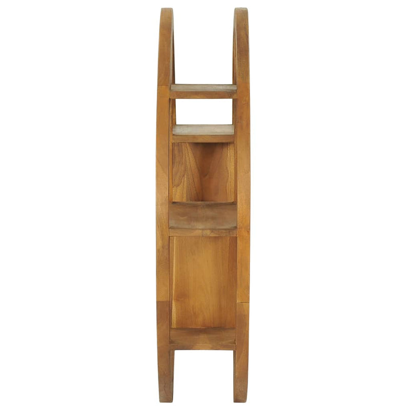 vidaXL Yin Yang Wall Shelf 80x17.5x80 cm Solid Wood Teak