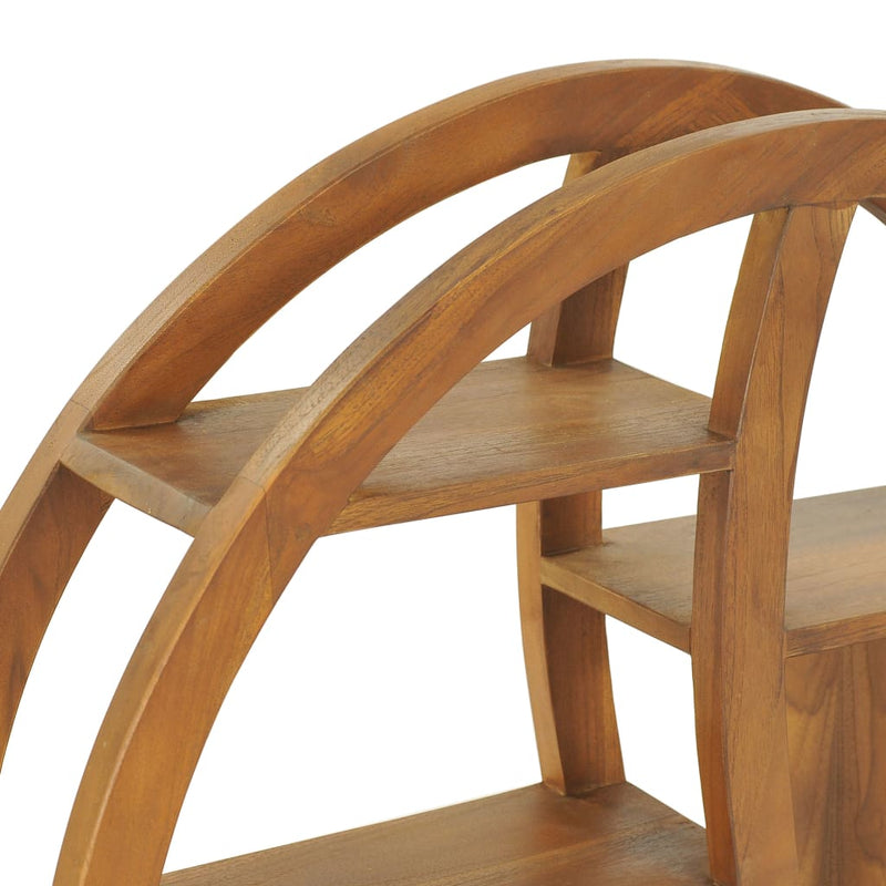 vidaXL Yin Yang Wall Shelf 80x17.5x80 cm Solid Wood Teak