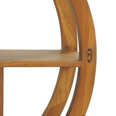 vidaXL Yin Yang Wall Shelf 80x17.5x80 cm Solid Wood Teak