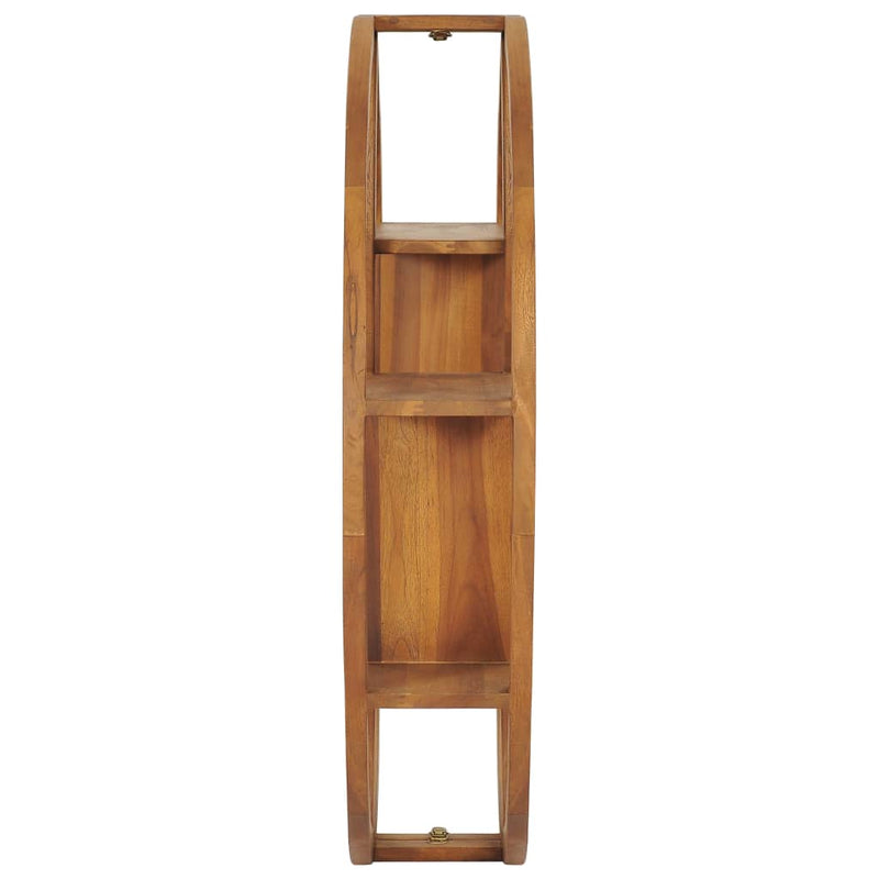 vidaXL Yin Yang Wall Shelf 100x20x100 cm Solid Wood Teak