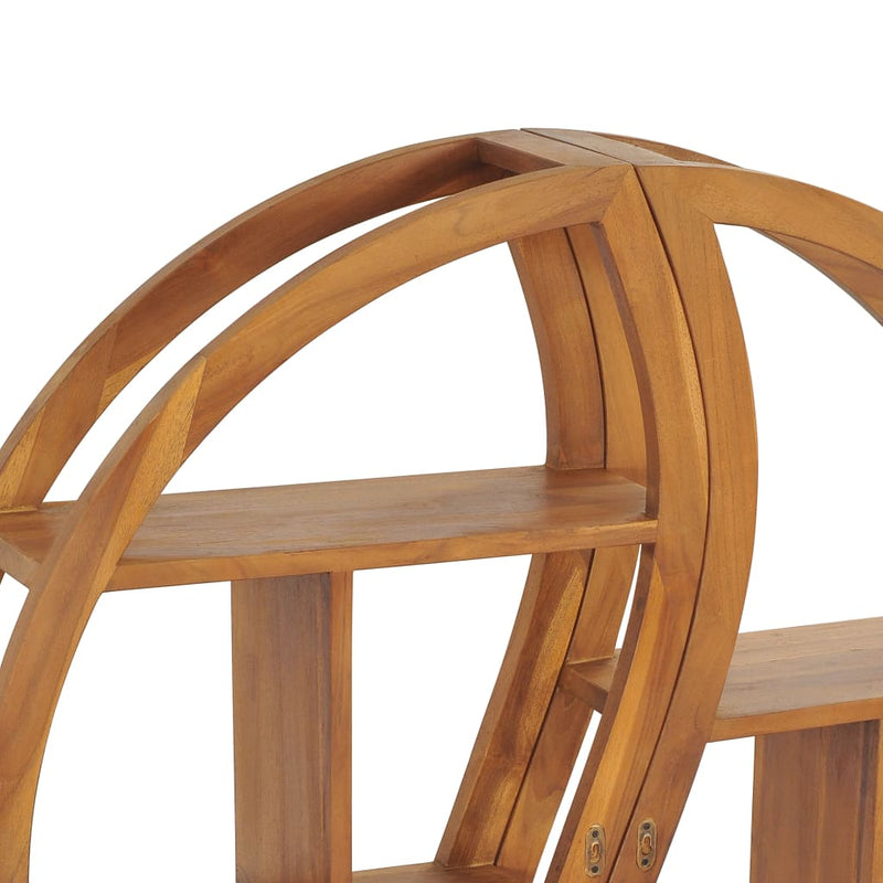 vidaXL Yin Yang Wall Shelf 100x20x100 cm Solid Wood Teak
