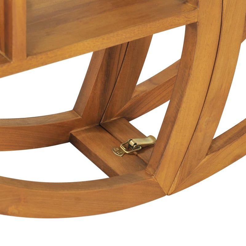 vidaXL Yin Yang Wall Shelf 100x20x100 cm Solid Wood Teak