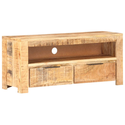 vidaXL TV Cabinet 90x30x40 cm Solid Rough Mango Wood