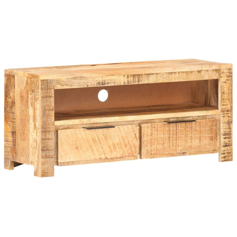 vidaXL TV Cabinet 90x30x40 cm Solid Rough Mango Wood