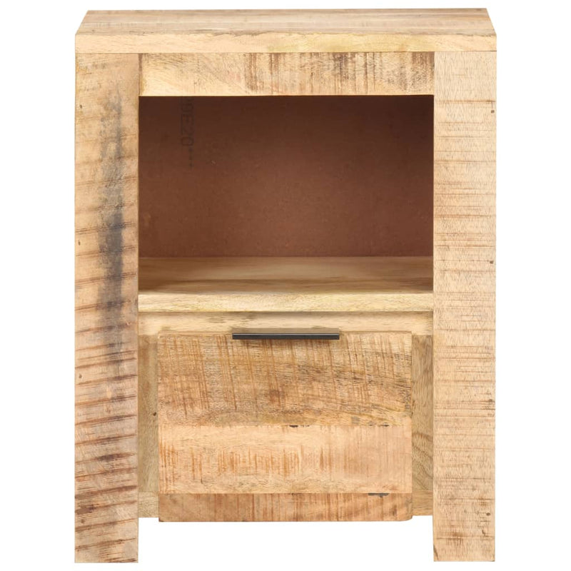 vidaXL Bedside Cabinet 40x30x50 cm Rough Mango Wood