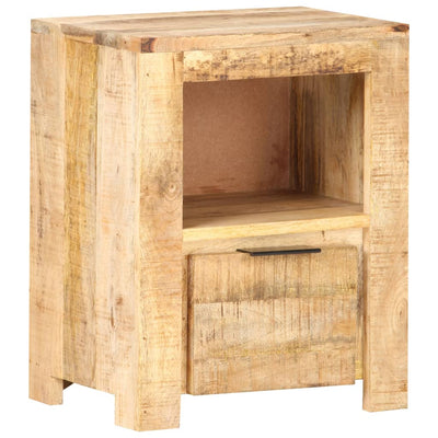 vidaXL Bedside Cabinet 40x30x50 cm Rough Mango Wood
