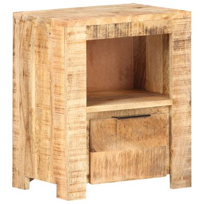 vidaXL Bedside Cabinet 40x30x50 cm Rough Mango Wood
