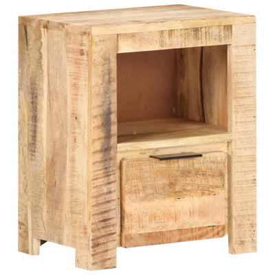 vidaXL Bedside Cabinet 40x30x50 cm Rough Mango Wood