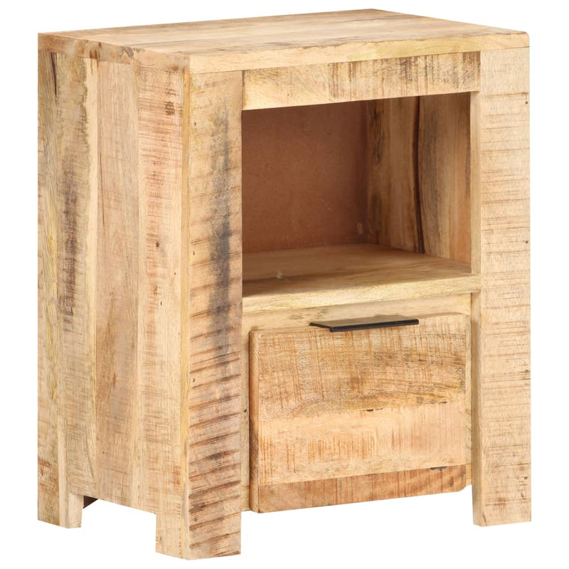 vidaXL Bedside Cabinet 40x30x50 cm Rough Mango Wood