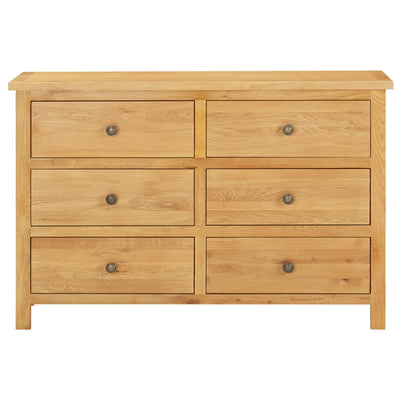 vidaXL Chest of Drawers 105x33.5x73 cm Solid Oak Wood