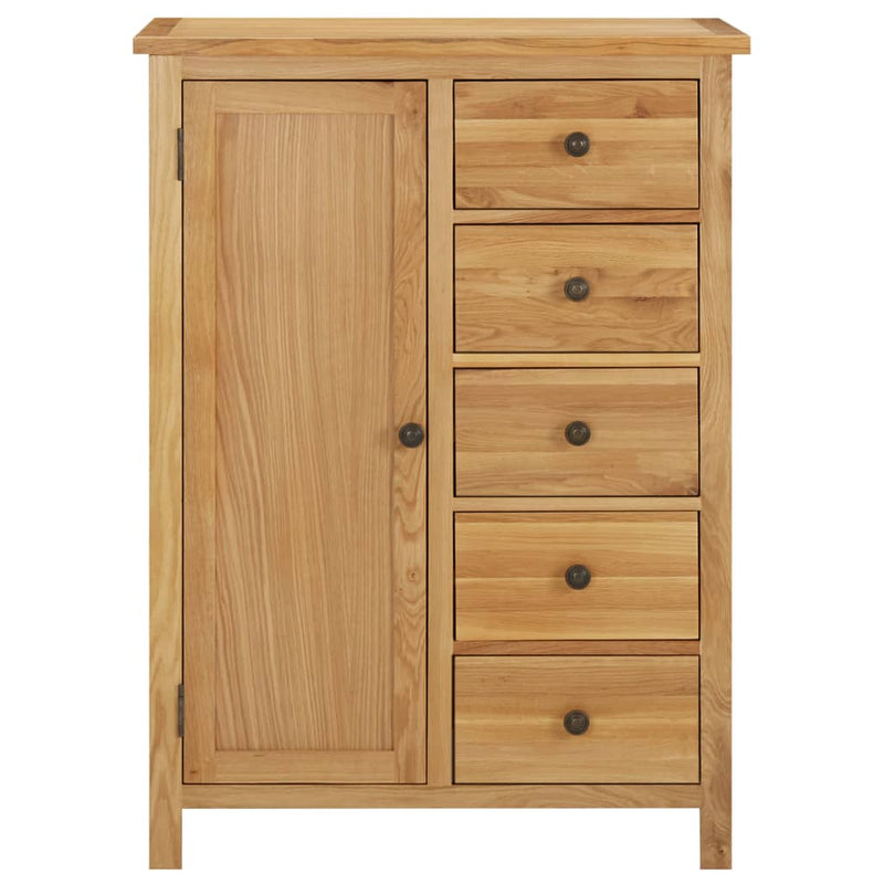vidaXL Wardrobe 76x52x105 cm Solid Oak Wood