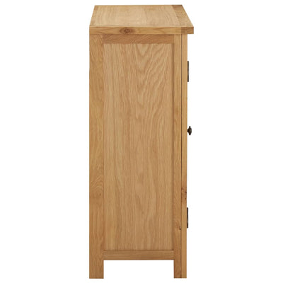 vidaXL Wine Cabinet for 11 Bottles 80x32x80 cm Solid Oak Wood