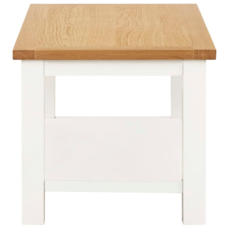 vidaXL Coffee Table 110x55x40 cm Solid Oak Wood