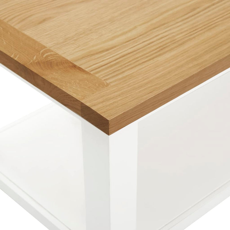 vidaXL Coffee Table 110x55x40 cm Solid Oak Wood
