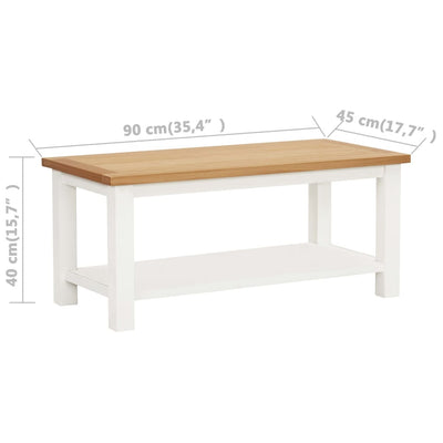 vidaXL Coffee Table 110x55x40 cm Solid Oak Wood