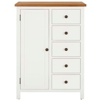 vidaXL Wardrobe 76x52x105 cm Solid Oak Wood