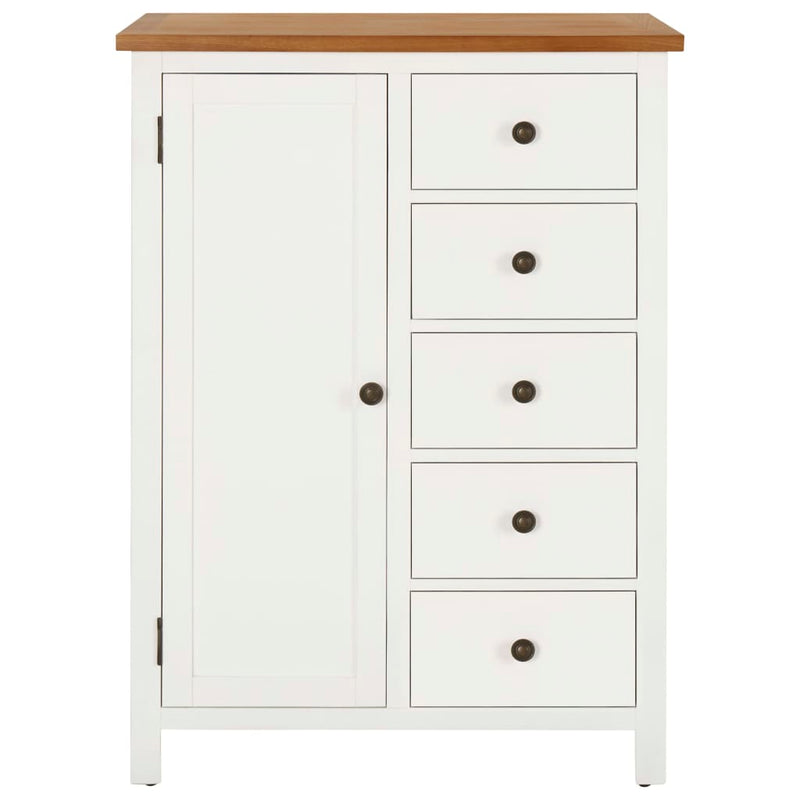 vidaXL Wardrobe 76x52x105 cm Solid Oak Wood