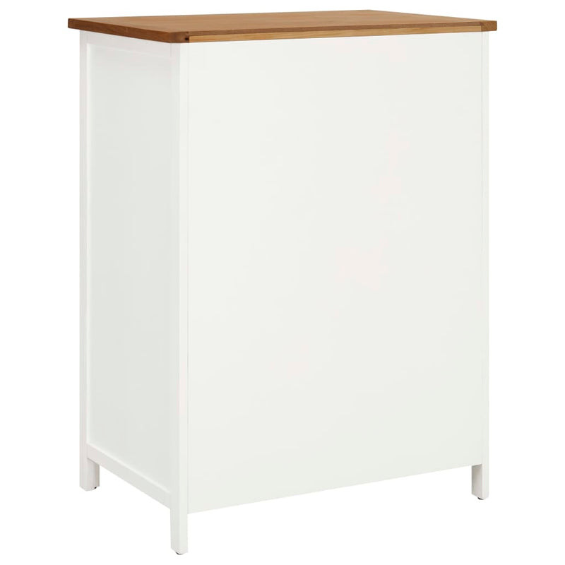 vidaXL Wardrobe 76x52x105 cm Solid Oak Wood