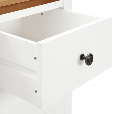 vidaXL Wardrobe 76x52x105 cm Solid Oak Wood