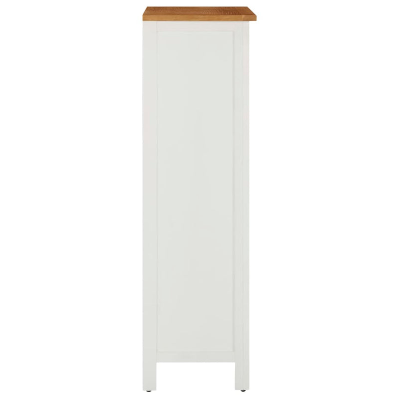 vidaXL Wine Cabinet 56x32x110 cm Solid Oak Wood