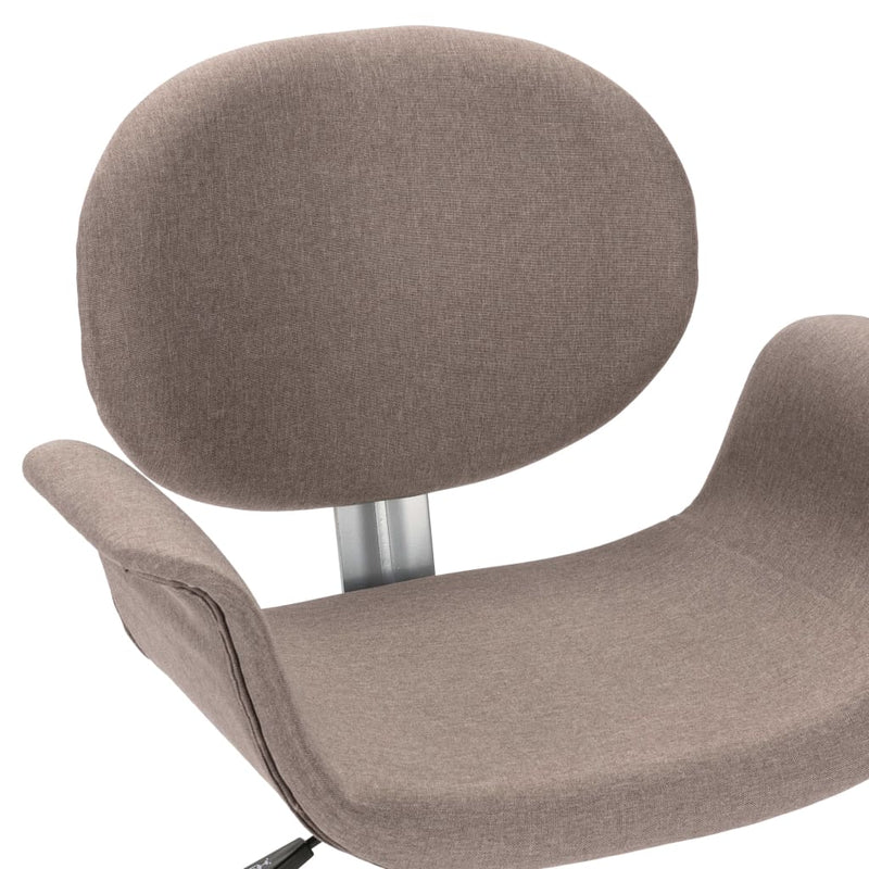 vidaXL Swivel Office Chair Taupe Fabric