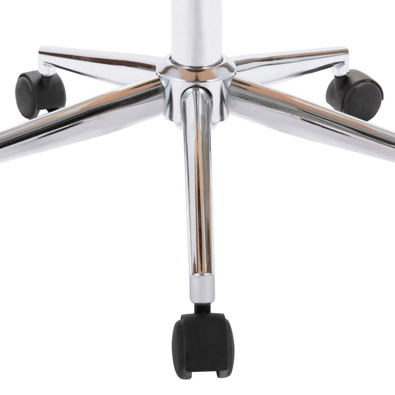 vidaXL Swivel Office Chair Cream Bent Wood and Faux Leather