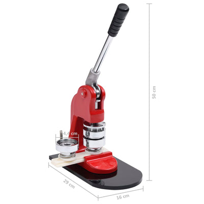 vidaXL Badge Maker Machine with Circle Cutter 44 mm