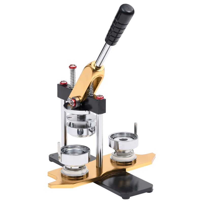 vidaXL Badge Maker Machine with Circle Cutter Rotate Punch 58 mm