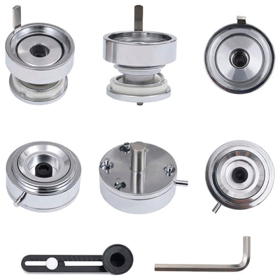 vidaXL Badge Maker Machine with Circle Cutter Rotate Punch 37 mm